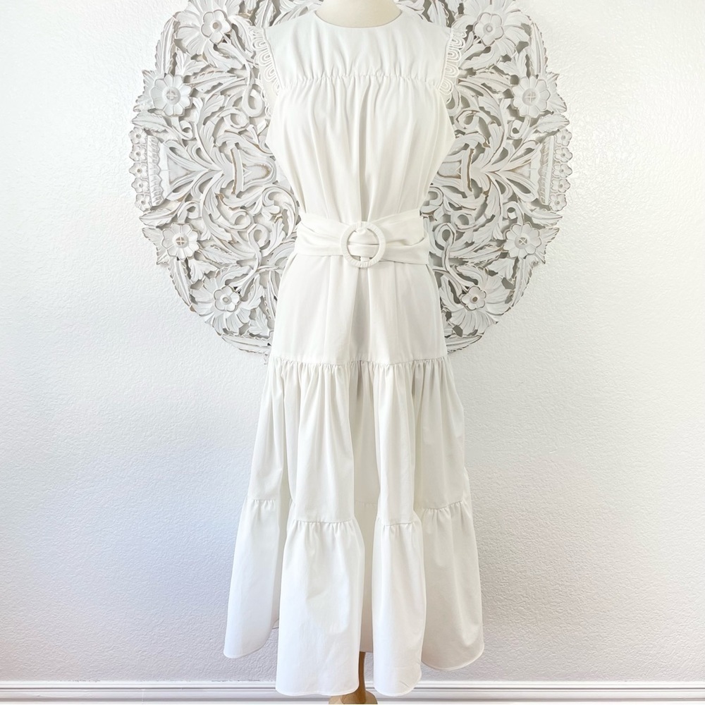 {Sachin & Babi} Mira Sonora Twill Belted Midi Dress, Size 8